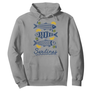 Minimal Sardines Fishermen Aesthetic Retro Hoodie TS11 Sport Gray Print Your Wear
