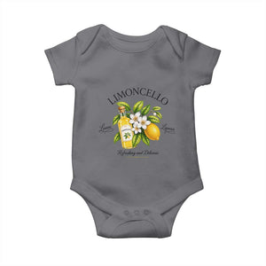 Italian Summer Limoncello Lemon Liqueur Amalfi Italy Baby Onesie TS11 Charcoal Print Your Wear