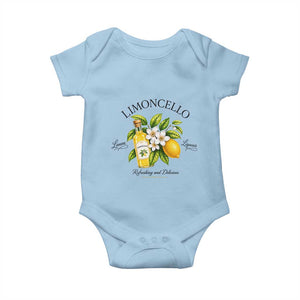 Italian Summer Limoncello Lemon Liqueur Amalfi Italy Baby Onesie TS11 Light Blue Print Your Wear