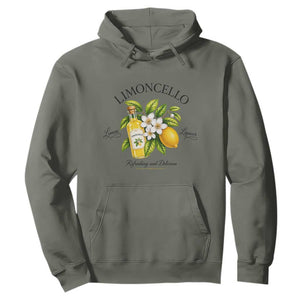 Italian Summer Limoncello Lemon Liqueur Amalfi Italy Hoodie TS11 Military Green Print Your Wear