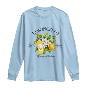 Italian Summer Limoncello Lemon Liqueur Amalfi Italy Long Sleeve Shirt TS11 Light Blue Print Your Wear