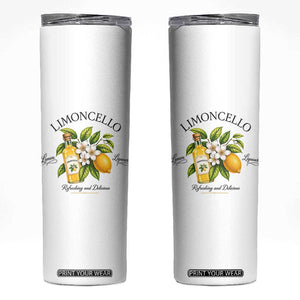 Italian Summer Limoncello Lemon Liqueur Amalfi Italy Skinny Tumbler TS11 White Print Your Wear