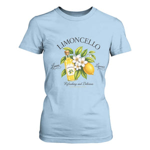 Italian Summer Limoncello Lemon Liqueur Amalfi Italy T Shirt For Women TS11 Light Blue Print Your Wear