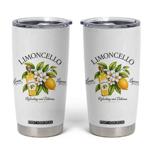 Italian Summer Limoncello Lemon Liqueur Amalfi Italy Tumbler Cup TS11 White Print Your Wear