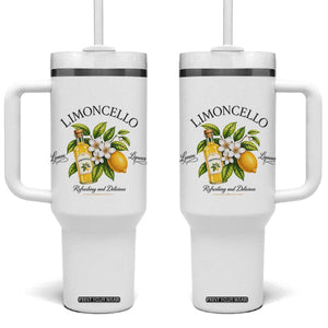 Italian Summer Limoncello Lemon Liqueur Amalfi Italy Tumbler With Handle TS11 One Size: 40 oz White Print Your Wear