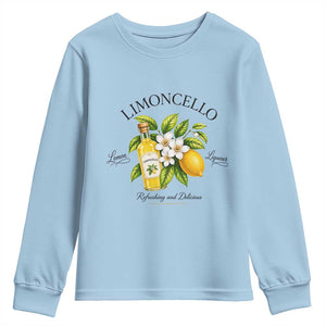 Italian Summer Limoncello Lemon Liqueur Amalfi Italy Youth Sweatshirt TS11 Light Blue Print Your Wear
