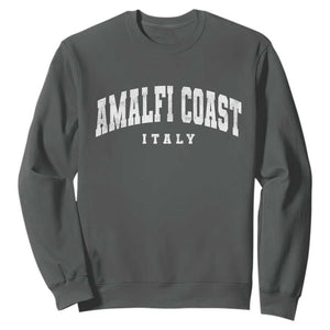 Amalfi Coast Italy Vintage Travel Souvenirs Sweatshirt TS11 Dark Heather Print Your Wear