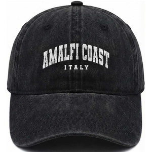 Amalfi Coast Italy Vintage Travel Souvenirs Washed Cotton Baseball Cap TS11 Print Your Wear