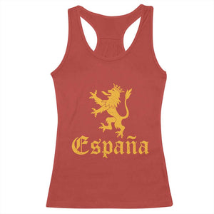 Espana Spain Lion Symbol Spanish Spaniard Pride Racerback Tank Top