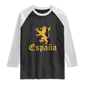 Espana Spain Lion Symbol Spanish Spaniard Pride Raglan Shirt
