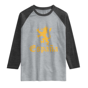 Espana Spain Lion Symbol Spanish Spaniard Pride Raglan Shirt