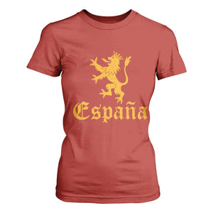 Espana Spain Lion Symbol Spanish Spaniard Pride T Shirt For Women