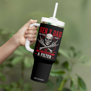 Gen X Dad Like Other Dads But Without A Filter Tumbler With Handle Funny Fathers Day