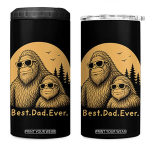Vintage Best Dad Ever Bigfoot Papa Fathers Day 4 in 1 Can Cooler Tumbler