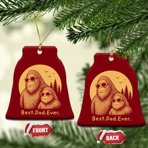 Vintage Best Dad Ever Bigfoot Papa Fathers Day Ceramic Ornament