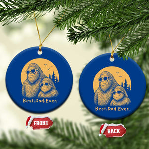 Vintage Best Dad Ever Bigfoot Papa Fathers Day Ceramic Ornament