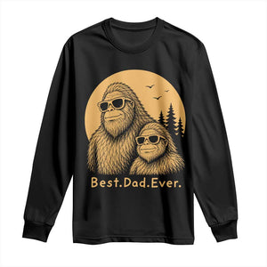 Vintage Best Dad Ever Bigfoot Papa Fathers Day Long Sleeve Shirt