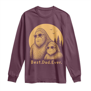Vintage Best Dad Ever Bigfoot Papa Fathers Day Long Sleeve Shirt