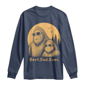 Vintage Best Dad Ever Bigfoot Papa Fathers Day Long Sleeve Shirt