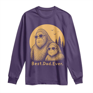 Vintage Best Dad Ever Bigfoot Papa Fathers Day Long Sleeve Shirt