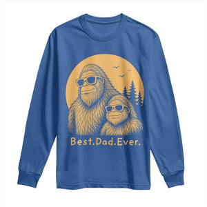 Vintage Best Dad Ever Bigfoot Papa Fathers Day Long Sleeve Shirt