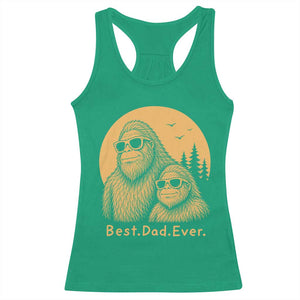 Vintage Best Dad Ever Bigfoot Papa Fathers Day Racerback Tank Top