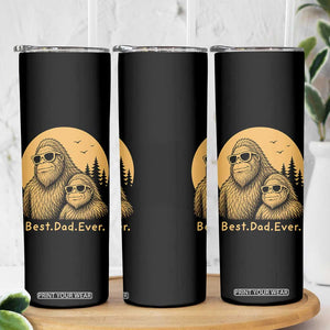 Vintage Best Dad Ever Bigfoot Papa Fathers Day Skinny Tumbler