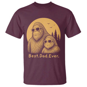 Vintage Best Dad Ever Bigfoot Papa Fathers Day T Shirt