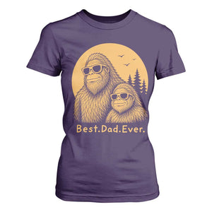 Vintage Best Dad Ever Bigfoot Papa Fathers Day T Shirt For Women