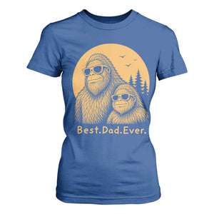Vintage Best Dad Ever Bigfoot Papa Fathers Day T Shirt For Women