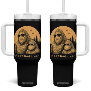 Vintage Best Dad Ever Bigfoot Papa Fathers Day Tumbler With Handle