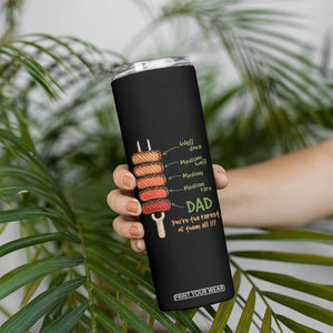 Grill Dad Skinny Tumbler You're The Rarest of Them All BBQ Father