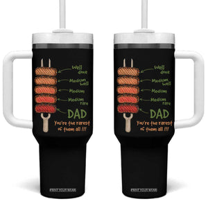 Grill Dad Tumbler With Handle You're The Rarest of Them All BBQ Father