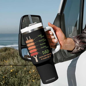 Grill Dad Tumbler With Handle You're The Rarest of Them All BBQ Father