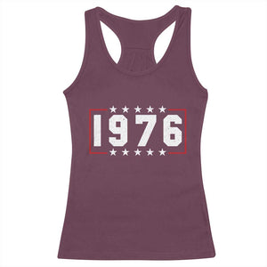 50th Birthday Racerback Tank Top Vintage 1976 50 Years Old Birthday Stars And Stripes