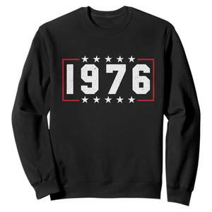 50th Birthday Sweatshirt Vintage 1976 50 Years Old Birthday Stars And Stripes TS11 Black Print Your Wear