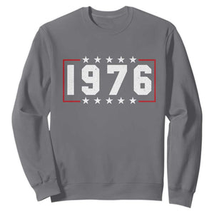 50th Birthday Sweatshirt Vintage 1976 50 Years Old Birthday Stars And Stripes TS11 Charcoal Print Your Wear
