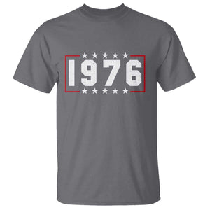 50th Birthday T Shirt Vintage 1976 50 Years Old Birthday Stars And Stripes TS11 Charcoal Print Your Wear