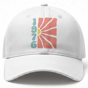 50th Birthday Baseball Cap Vintage 1976 Boho Flowers 50 Years Old Birthday