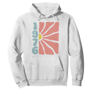 50th Birthday Hoodie Vintage 1976 Boho Flowers 50 Years Old Birthday