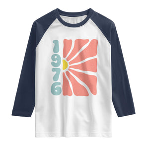 50th Birthday Raglan Shirt Vintage 1976 Boho Flowers 50 Years Old Birthday