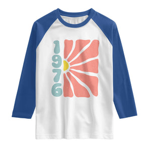 50th Birthday Raglan Shirt Vintage 1976 Boho Flowers 50 Years Old Birthday