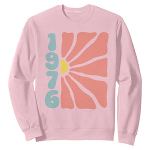 50th Birthday Sweatshirt Vintage 1976 Boho Flowers 50 Years Old Birthday