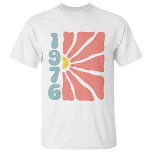 50th Birthday T Shirt Vintage 1976 Boho Flowers 50 Years Old Birthday