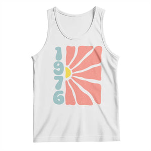 50th Birthday Tank Top Vintage 1976 Boho Flowers 50 Years Old Birthday