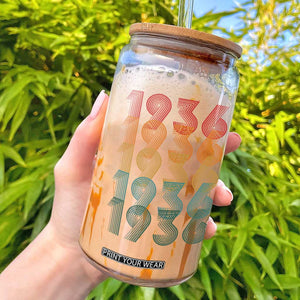 90th Birthday Glass Can Vintage 1936 Retro 90 Years Old Birthday
