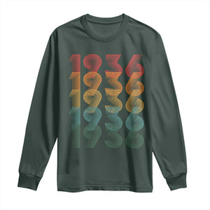 90th Birthday Long Sleeve Shirt Vintage 1936 Retro 90 Years Old Birthday