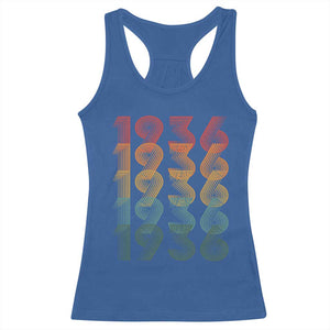 90th Birthday Racerback Tank Top Vintage 1936 Retro 90 Years Old Birthday