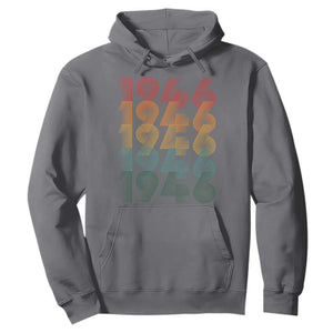 80th Birthday Hoodie Vintage 1946 Retro 80 Years Old Birthday