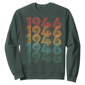 80th Birthday Sweatshirt Vintage 1946 Retro 80 Years Old Birthday
